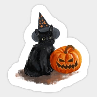 Halloween - Cat - New Year - Pumpkin Sticker